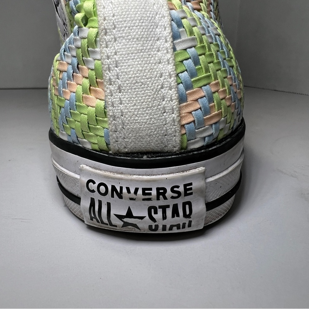 Converse CTAS High Top Chambray Blue Green White Canvas Sneakers Women's Size 9 - Picture 15 of 15